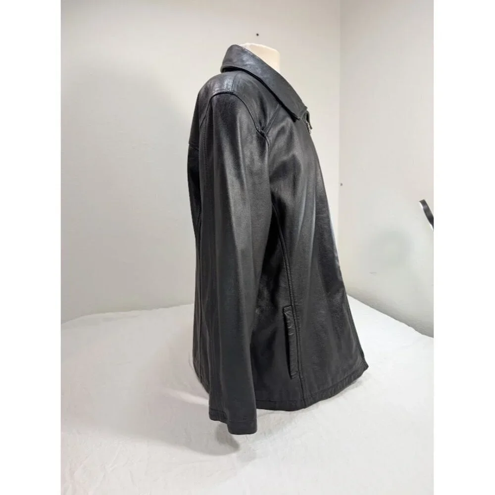 Wilsons Leather jacket women's size XL vintage 90s black moto - Picture 13 of 14